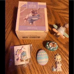 Hallmark Easter lot Merry Miniature and Ornament +